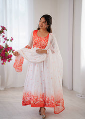 Apsara Handcrafted Digital Floral Anarkali Dress