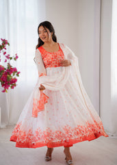 Apsara Handcrafted Digital Floral Anarkali Dress