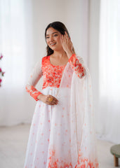 Apsara Handcrafted Digital Floral Anarkali Dress