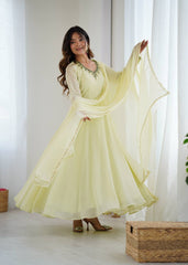 Pista Grace Anarkali Set
