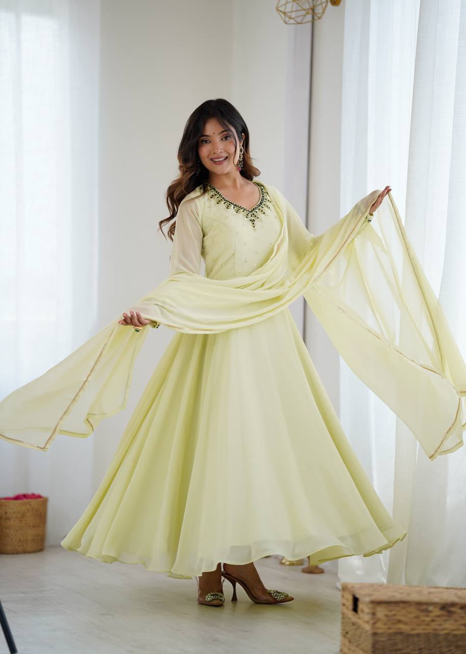 Pista Grace Anarkali Set