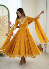 Get Your Perfect Twirl In This Mustard Glow Anarkali