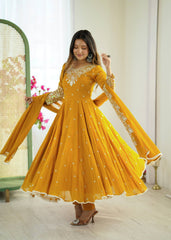 Get Your Perfect Twirl In This Mustard Glow Anarkali
