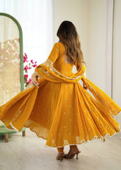 Get Your Perfect Twirl In This Mustard Glow Anarkali