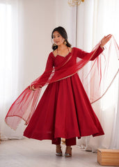 Noor e Maroon Designer Anarkali