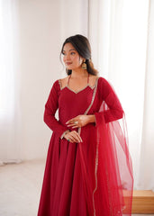 Noor e Maroon Designer Anarkali