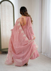 Blush Pink Elegance with a Touch of Festive Charm