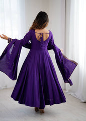 Royal Noor Imperial Purple Anarkali Set