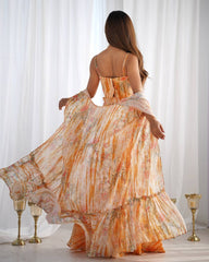 Lightweight Floral Festive Indo-Western Ensemble!