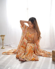 Lightweight Floral Festive Indo-Western Ensemble!