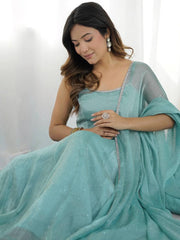 Ethereal Grace in Aqua Silk