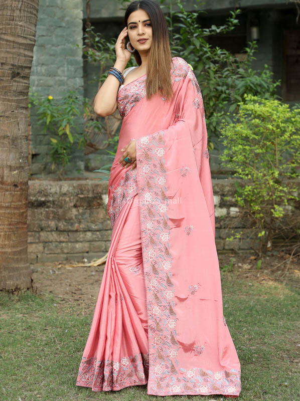 Buy Gajri Red Sarees for Women by NAVLIK Online | Ajio.com