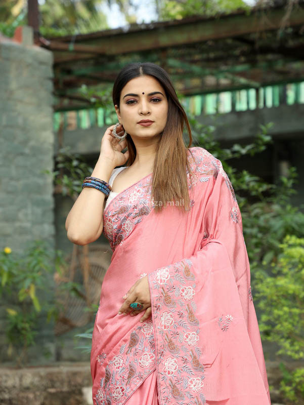 Sarees- Buy Gajari color saree | Heer Fashion