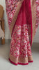 Cozily Heavy Chikankari Worked Pure Organza Pink Saree