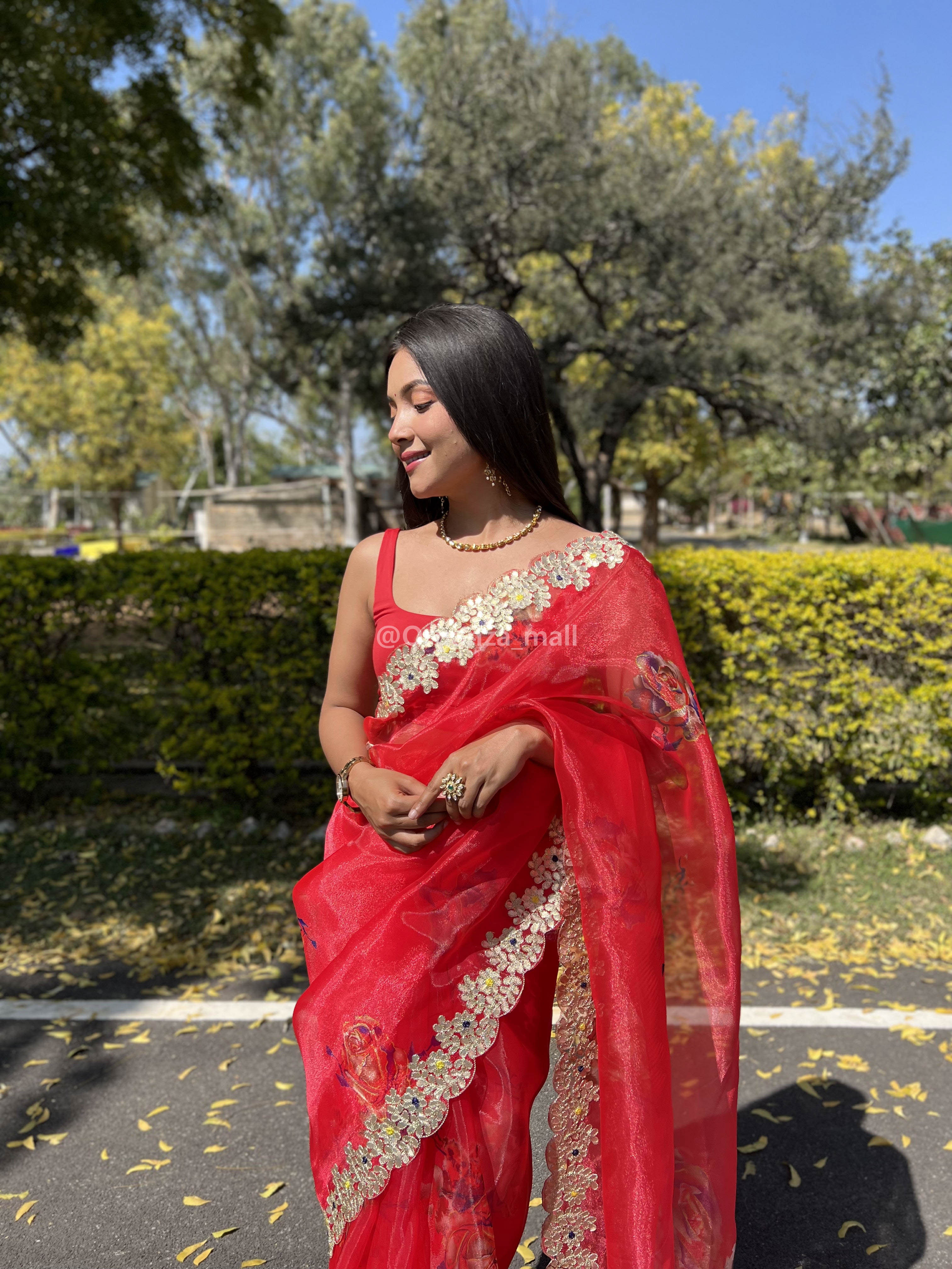 Vermilion Red Bridal Kanchipuram Silk Saree